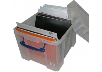 REALLY USEFUL - Box L35XL Contenitore  Antiurto in PVC trasparente per 95/100 dischi vinile 12"/LP