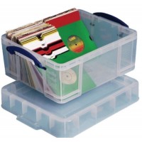 Contenitore REALLY USEFUL - Box antiurto PVC trasparente per 230/250 dischi in vinile