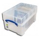 REALLY USEFUL 182090XL - Scatola Contenitore Antiurto in PVC trasparente per 100/140 dischi vinile 7"/45 giri