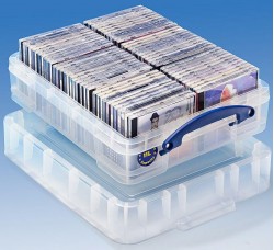 Contenitore REALLY USEFUL - Box Antiurto PVC trasparente per 70/90 (CD-DVD)