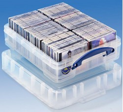 Contenitore REALLY USEFUL - Box Antiurto PVC trasparente per 70/90 (CD-DVD)