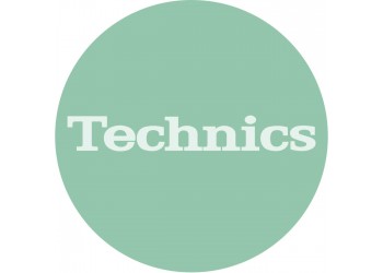 TECHNICS TAPPETINO SLIPMAT per Giradischi in feltro antistatico - Grafica VERDE logo Bianco