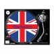 TECHNICS TAPPETINO SLIPMAT per Giradischi in feltro antistatico - Grafica UK  FLAG logo Bianco