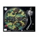 TECHNICS TAPPETINO SLIPMAT per Giradischi in feltro antistatico - Grafica ARMY logo Nero