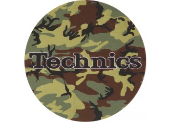 TECHNICS TAPPETINO SLIPMAT per Giradischi in feltro antistatico - Grafica ARMY logo Nero