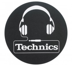 Tappetino TECHNICS Slipmats per giradischi / Feltro antistatico grafica Headphones - 1pz