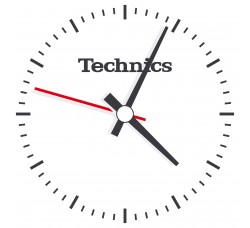 TECHNICS TAPPETINO SLIPMAT per Giradischi in feltro antistatico - Grafica OROLOGIO logo Nero