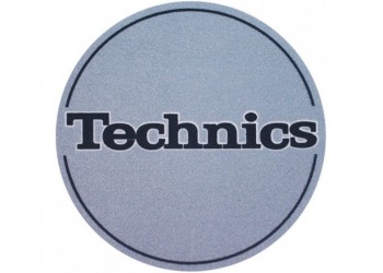 TECHNICS TAPPETINO SLIPMAT per Giradischi in feltro antistatico - Grafica GRIGIO CHIARO logo Nero