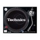 TECHNICS TAPPETINO SLIPMAT per Giradischi in feltro antistatico - Grafica STROBO logo Argento