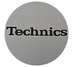 TECHNICS TAPPETINO SLIPMAT per Giradischi in feltro antistatico - Grafica GRIGIO logo Nero