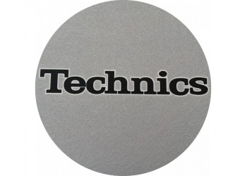 TECHNICS TAPPETINO SLIPMAT per Giradischi in feltro antistatico - Grafica GRIGIO logo Nero