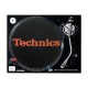 TECHNICS TAPPETINO SLIPMAT per Giradischi in feltro antistatico - Grafica NERO logo Rosso