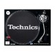 TECHNICS TAPPETINO SLIPMAT per Giradischi in feltro antistatico - Grafica NERO logo Bianco