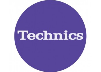 TECHNICS TAPPETINO SLIPMAT per Giradischi in feltro antistatico - Grafica VIOLA logo Bianco