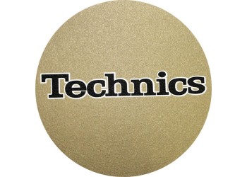 Tappetino TECHNICS Slipmats per Giradischi / Feltro antistatico grafica Gold - 1pz 