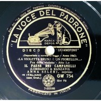 Il Paese Dei Campanelli - Anna Seleri - Theso Dora 78 Giri GW754  Anno 1943