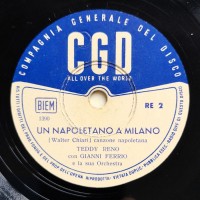 Teddy Reno - Un Napoletano A Milano - Te Voglio Bene 78 Giri CGD RE2 Anno 1956