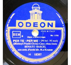 Renato Rascel - Per Te Per Me - Apache 78 Giri Odeon H18387  Anno 1954