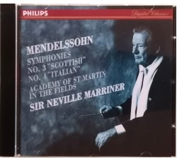 Mendelssohn – Symphonies 3 “Scottish” & 4 “Italian” – Marriner – CD NM Mendelssohn – Symphonies 3 “Scottish” & 4 “Italian” – Marriner – CD NM