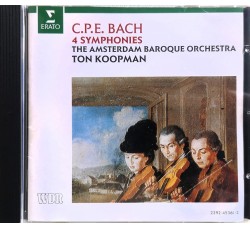 C.P.E. Bach – 4 Symphonies – Koopman – Erato 2292‑45361‑2 – CD NM C.P.E. Bach – 4 Symphonies – Koopman – Erato 2292‑45361‑2 – CD NM