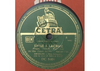 Angelini e Otto Strumenti-N.Pizzi-G.Latilla-Stelle e Lacrime-Gigolette 10" 78 RPM Anno 1951