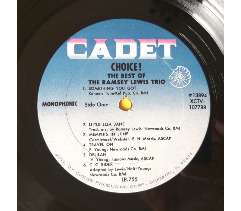 Ramsey Lewis Trio – Choice! Best Of | LP Cadet LP-755 | VG+/VG | Mono ...