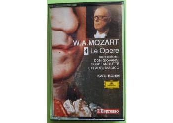 W.A. Mozart - 4 - Le Opere - Brani Scelti - Cassette, Compilation - MC Tape - Gruppo Editoriale L'Espresso – MC 4 - Anno 1990