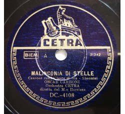 Oscar Carboni - Malinconia di Stelle -Tenerezza (dal film Vertigine) 10", 78 RPM-1942