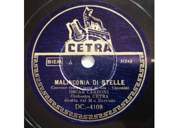 Oscar Carboni - Malinconia di Stelle -Tenerezza (dal film Vertigine) 10", 78 RPM-1942