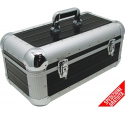 ZOMO RS-250 XT - Flight case  (Black o Silver) per il trasporto sicuro di 250 dischi in vinile 45 giri, 