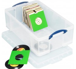 REALLY USEFUL - Box L50XL Contenitore Antiurto trasparente per 400/420 dischi vinile 7"/45 giri 