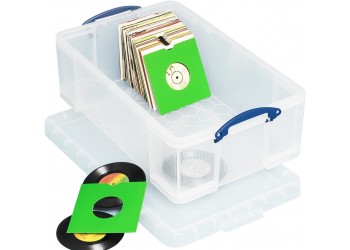 REALLY USEFUL - Box L50XL Contenitore Antiurto trasparente per 400/420 dischi vinile 7"/45 giri 