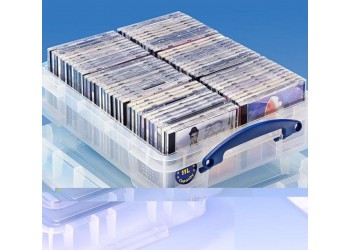 REALLY USEFUL Box L11XL Contenitore Antiurto in PVC trasparente per 70 CD 