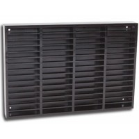 MUSIC MAT - Rack Cassettiera legno per Musicassette colore NERO (Contiene 60 Musicassette)