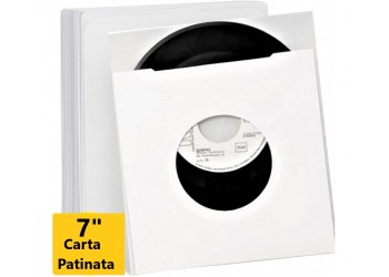 MM - BUSTE INTERNE "PATINATE" SFODERATE COLORE BIANCO PER DISCHI 45 GIRI 7" (25 buste)