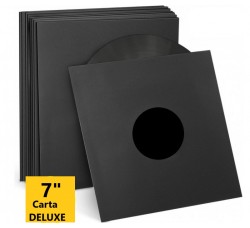 MM - BUSTE INTERNE "DELUXE" SFODERATE COLORE NERO PER DISCHI 45 GIRI 7" (50 buste) 