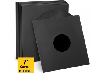 MUSIC MAT - Buste interne SFODERATE Deluxe nere per dischi 45 giri (50 pz) 