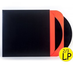 MUSIC MAT - COPERTINE COFANETTO colore NERO per 2/3 LP, dorso 5mm, forza 300gr / m², (5 copertine)
