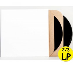 MUSIC MAT - COPERTINE COFANETTO colore BIANCO per 2/3 LP, dorso 5mm, forza 300gr / m², (5 copertine)