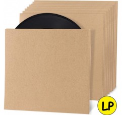 MUSIC MAT - Copertine senza foro per LP / 12" Cartoncino MARRONE forza 300gr / m² (10 copertine) 