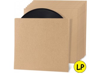 MUSIC MAT - Copertine senza foro per LP / 12" Cartoncino MARRONE forza 300gr / m² (10 copertine) 