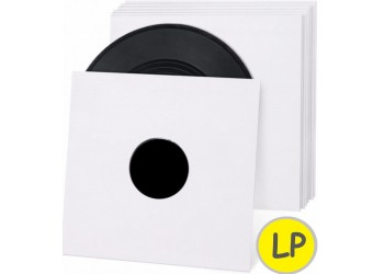 MM - COPERTINE con Foro per LP / 12, Cartoncino BIANCO forza 300gr / m² (Conf.10 pz)