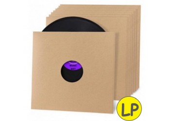 MUSIC MAT 60079 - COPERTINE con foro fustellato per LP / 12" Cartoncino  MARRONE forza 300gr m² - 10 pezzi 