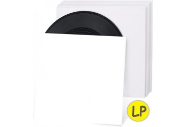 MUSICMAT - COPERTINE senza foro per LP/12" Cartoncino BIANCO forza 300gr / m² (10 copertine)