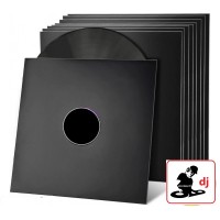 MUSIC MAT- Copertine con Foro per 12" Maxi Single - Cartoncino Nero 280 g/m² (10 pz)