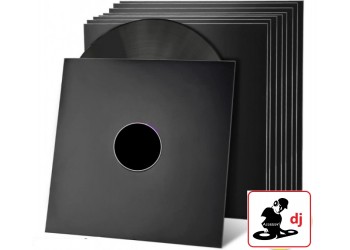 MUSIC MAT- Copertine con Foro per 12" Maxi Single - Cartoncino Nero 280 g/m² (10 pz)