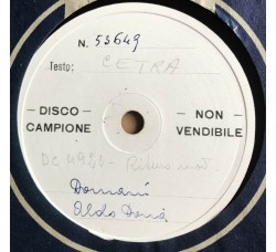 Aldo Donà – Domani / Katia,  Disco campione raro, 10", 78 RPM, Uscita: 1949 Codice.093