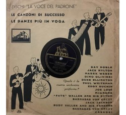 Oscar Carboni, Pippo Barzizza,  Tenerezza, Malinconia di Stelle, 10", 78 RPM 