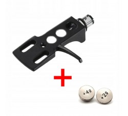 ANALOGIS HS-10 Portatestina / Shell per Giradischi - Alluminio 9g - Nero,  incl. due pesi  (2 g + 4 g) 
