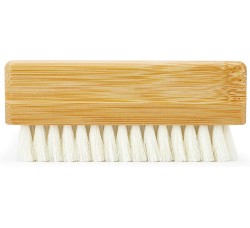 DYNAVOX, Spazzola manico legno bambù, setole delicate per pulizia/lavaggio vinile